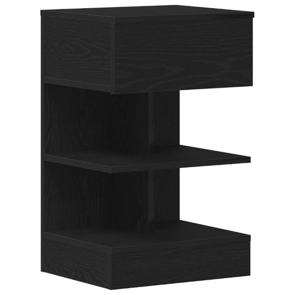 Szafka Nocna Czarna Komoda Stolik Półka Nocna Do Sypialni 40 x 35 x 65 cm 855007