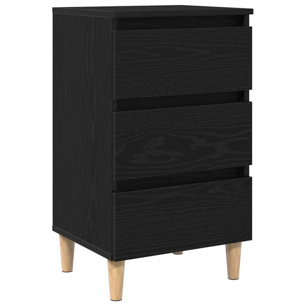 Szafka Nocna Czarna Komoda Stolik Półka Nocna Do Sypialni 40 x 35 x 69 cm 855833