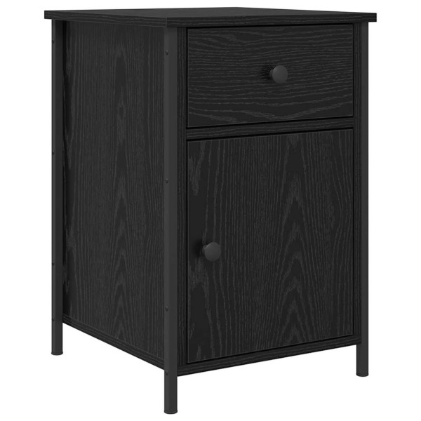 Szafka Nocna Czarna Komoda Stolik Półka Nocna Do Sypialni 40 x 42 x 60 cm 848164