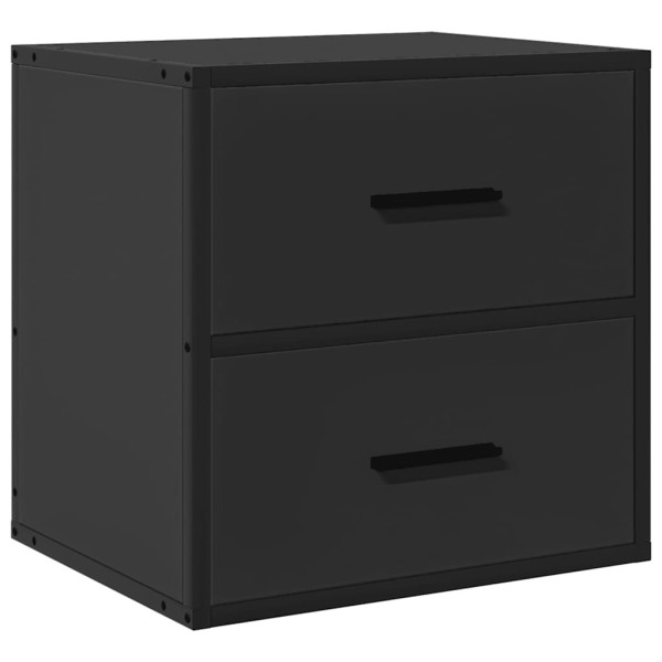 Szafka Nocna Czarna Komoda Stolik Półka Nocna Do Sypialni 40x31x39.5 cm 851744