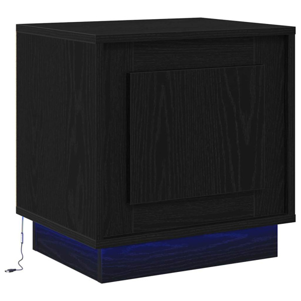 Szafka Nocna Czarna Komoda Stolik Półka Nocna Do Sypialni 44 x 34.5 x 45 cm 857532