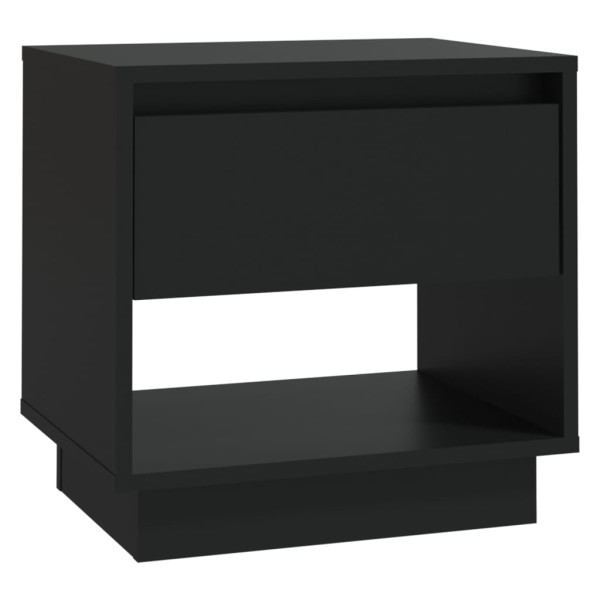 Szafka Nocna Czarna Komoda Stolik Półka Nocna Do Sypialni 45x34x44 cm 855043