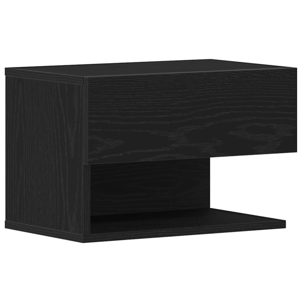 Szafka Nocna Czarna Komoda Stolik Półka Nocna Do Sypialni 46 x 29.5 x 30 cm 854877