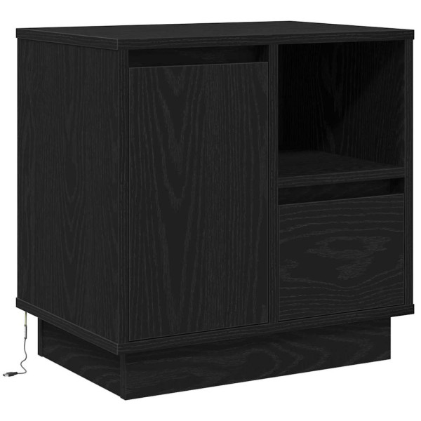 Szafka Nocna Czarna Komoda Stolik Półka Nocna Do Sypialni 50 x 34.5 x 50 855212