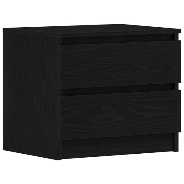Szafka Nocna Czarna Komoda Stolik Półka Nocna Do Sypialni 50 x 40 x 43.5 cm 855832