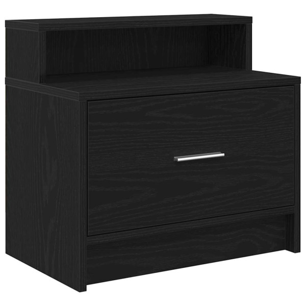 Szafka Nocna Czarna Komoda Stolik Półka Nocna Do Sypialni 51x31x47 cm 851878