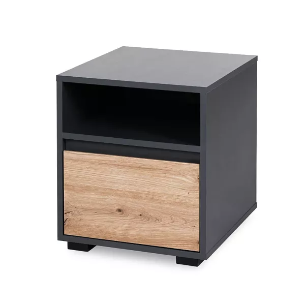 Szafka nocna DALIA 42cm antracyt/dąb 741273