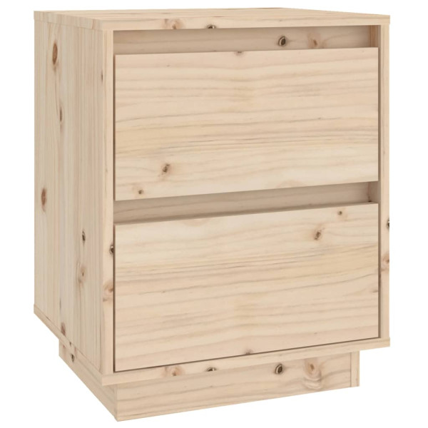 Szafka Nocna Drewniana Brązowa Komoda Stolik Nocny 40 x 35 x 50 cm 857192