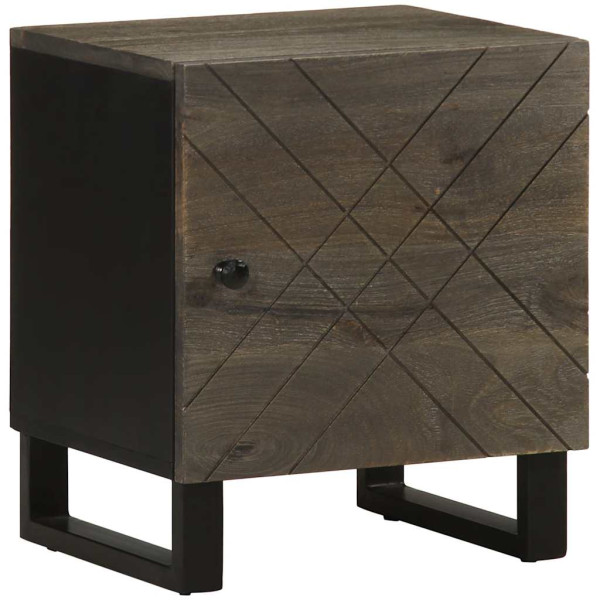 Szafka Nocna Drewniana Czarna Komoda Stolik Nocny Do Sypialni 40x33x46 cm 852670