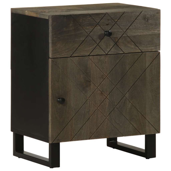 Szafka Nocna Drewniana Czarna Komoda Stolik Nocny Do Sypialni 50x33x60 cm 852479