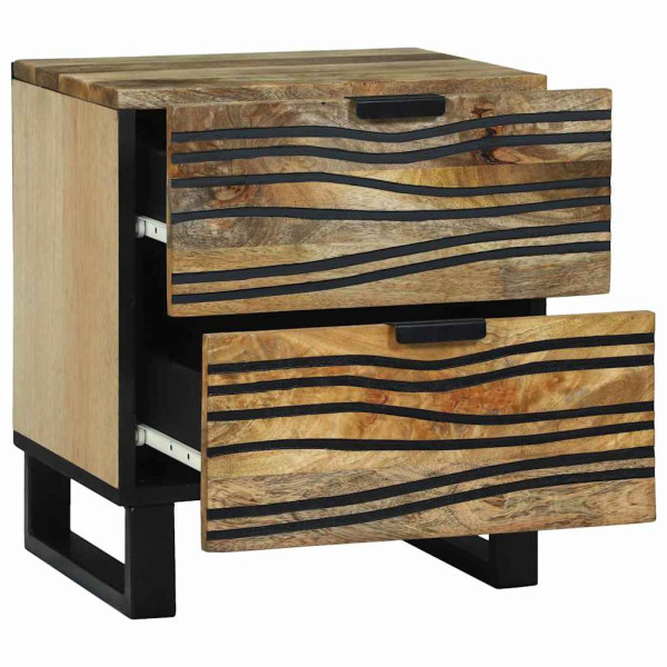 Szafka Nocna Drewniana Komoda Stolik Nocny Do Sypialni 40 x 33 x 46 cm 848126