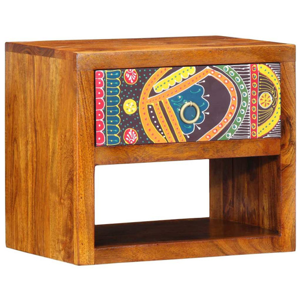 Szafka Nocna Drewniana Komoda Stolik Nocny Do Sypialni 40 x 35 x 35 cm 855010