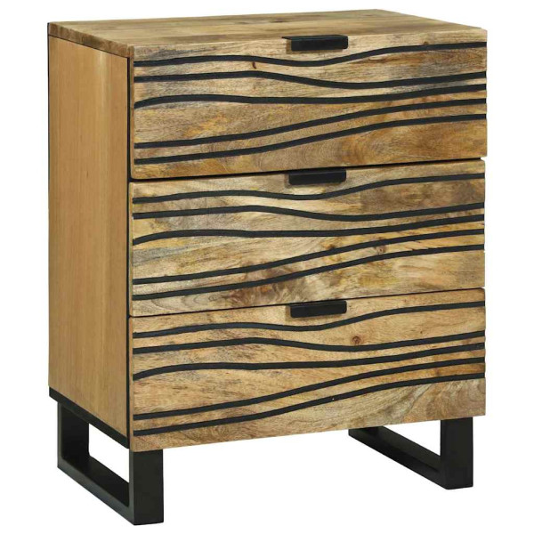Szafka Nocna Drewniana Komoda Stolik Nocny Do Sypialni 50 x 33 x 60 cm 855151