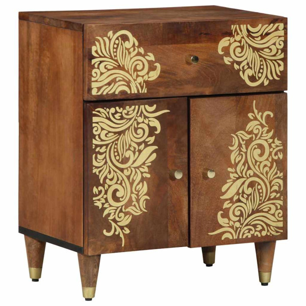 Szafka Nocna Drewniana Komoda Stolik Nocny Do Sypialni 50 x 33 x 60 cm 855175