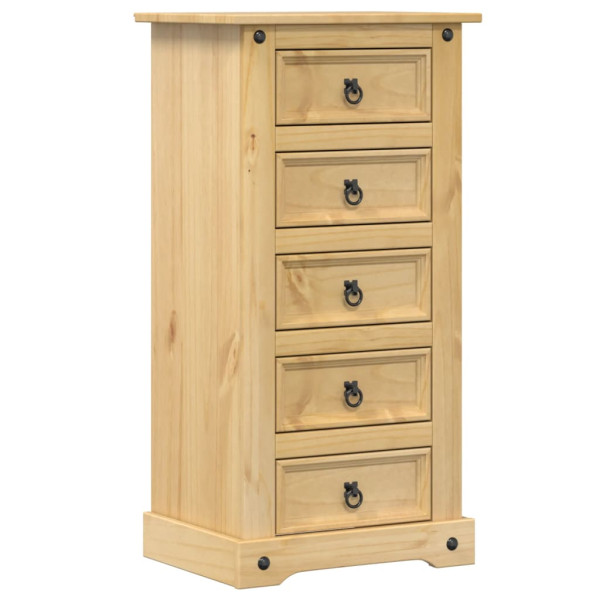 Szafka Nocna Drewniana Komoda Stolik Nocny Do Sypialni 53x39x103 cm 852383