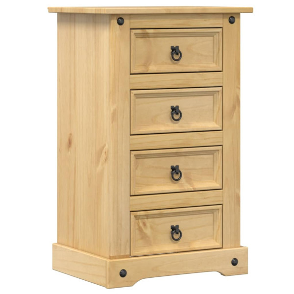 Szafka Nocna Drewniana Komoda Stolik Nocny Do Sypialni 53x39x84 cm 852407