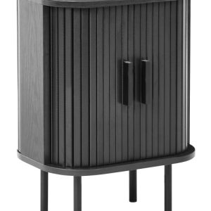 Szafka nocna dwudrzwiowa MDF czarna 783222