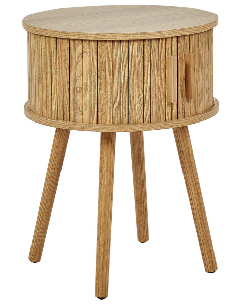 Szafka nocna dwudrzwiowa MDF jasne drewno 452795