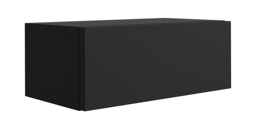 Szafka nocna – front gładki, czarny, 40 x 20 x 16 cm, 40 x 20 x 16 cm 701672