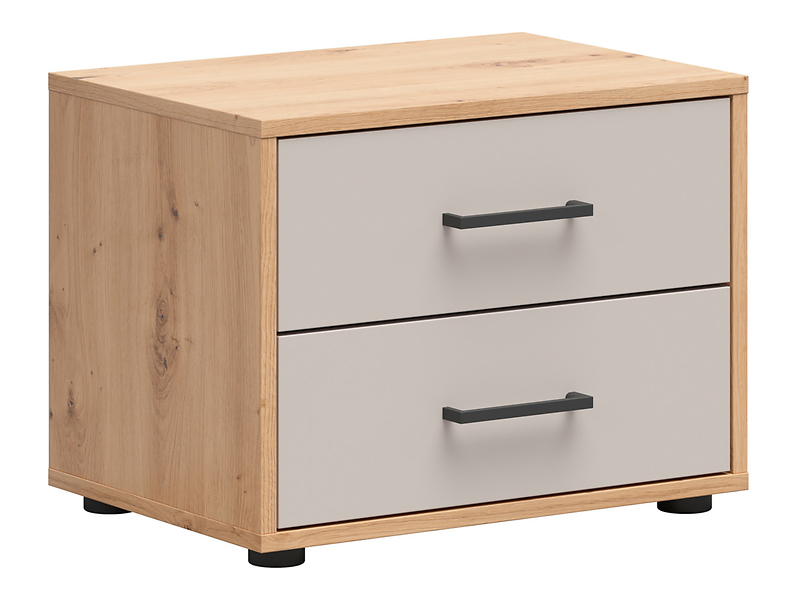 Szafka nocna Hinton 50 cm z 2 szufladami dąb artisan/kaszmir 1060524