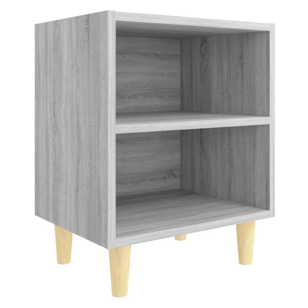 Szafka Nocna Komoda Szara Stolik Półka Nocna Do Sypialni 40x30x50 cm 848112
