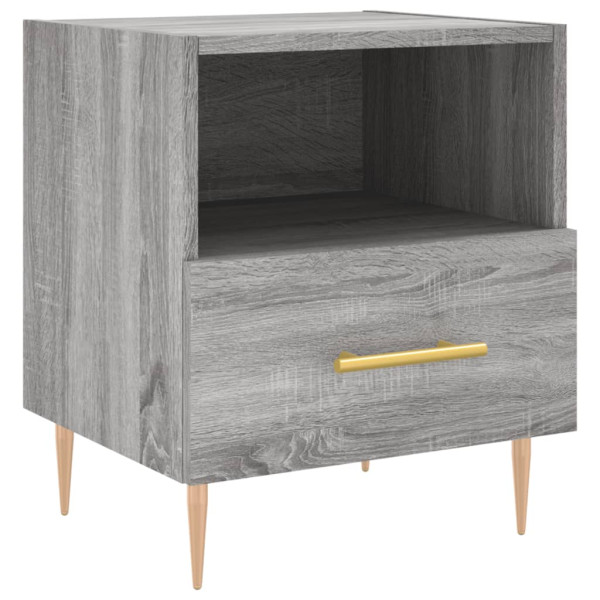 Szafka Nocna Komoda Szara Stolik Półka Nocna Do Sypialni 40x35x47.5 cm 848141