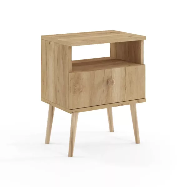 Szafka nocna LEBEL dąb craft złoty 551597