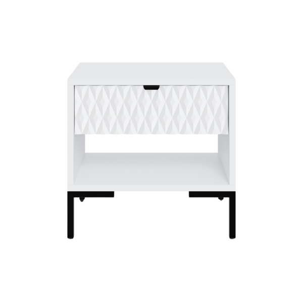 Szafka nocna MODERN – Biała | 52x55x40 cm 1079032