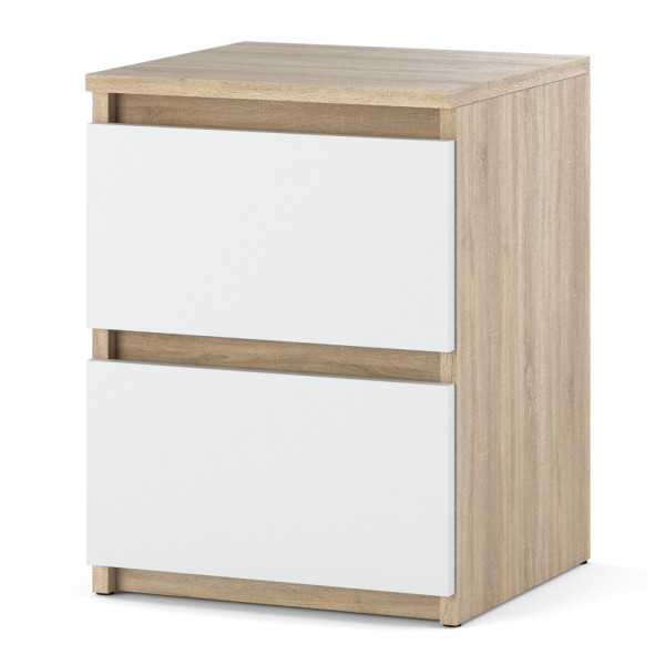 Szafka nocna nowoczesna 40cm stolik nocny dąb sonoma biały 439417