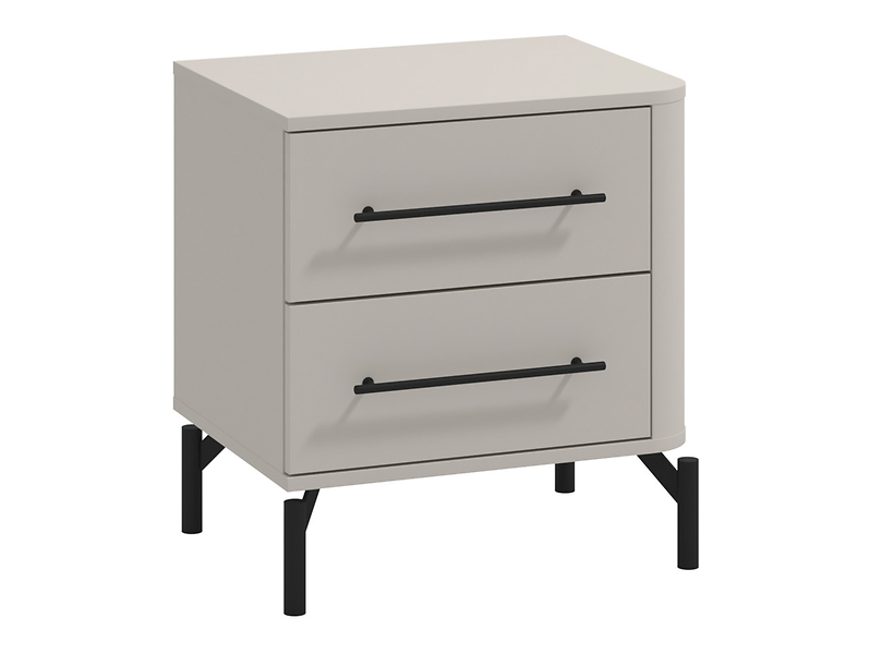 Szafka nocna Serdica 52 cm z 2 szufladami kaszmir 754491