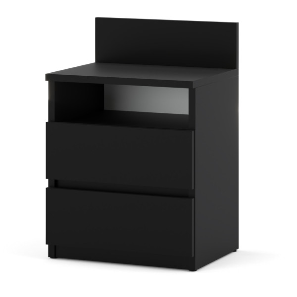 Szafka nocna stolik 2 szuflady rtv sypialnia hugo+ czarny 389865