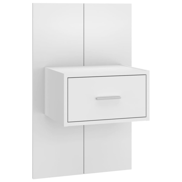 Szafka Nocna Stolik Biała z Szufladą Wisząca Do Sypialni 48,5x32,5x80 cm 741864