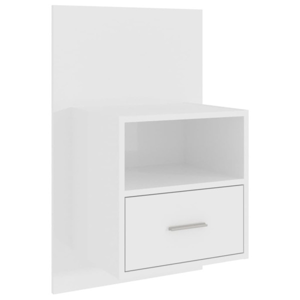 Szafka Nocna Stolik Biała z Szufladą Wisząca Do Sypialni 48,5x32,5x80 cm 741907