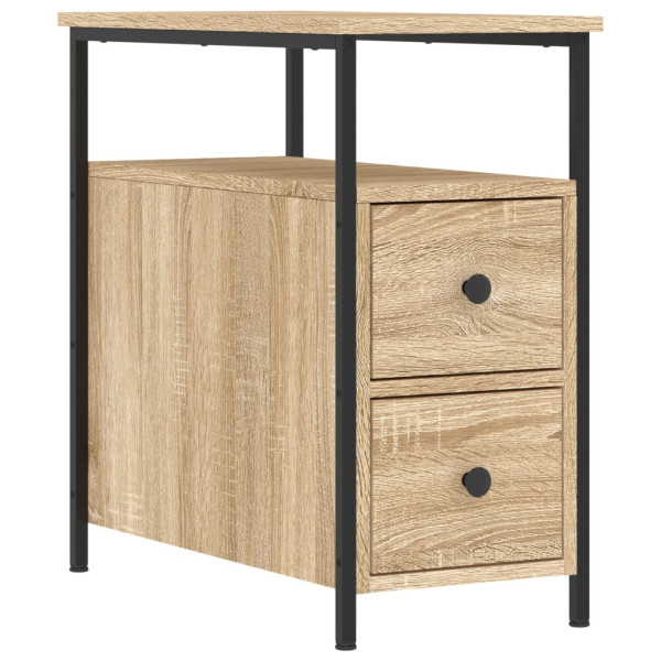 Szafka Nocna Stolik Brązowa z Regulowanymi Nóżkami Do Sypialni 30x60x60 cm 739042