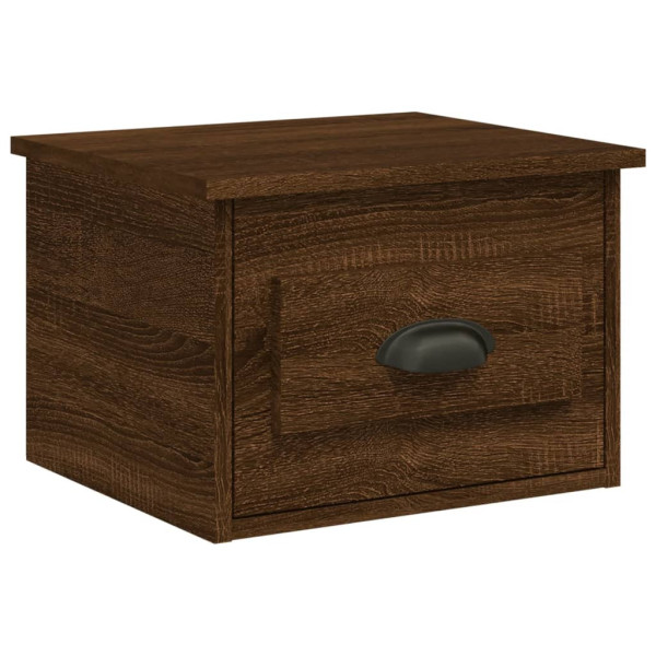 Szafka Nocna Stolik Brązowa z Szufladą Wisząca Do Sypialni 41,5x36x28 cm 738422