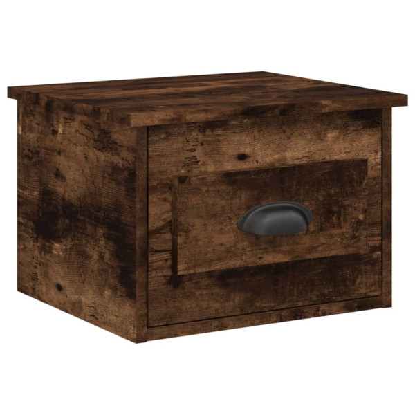 Szafka Nocna Stolik Brązowa z Szufladą Wisząca Do Sypialni 41,5x36x28 cm 738375