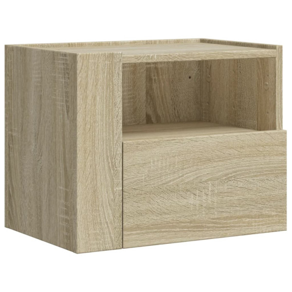 Szafka Nocna Stolik Brązowa z Szufladą Wisząca Do Sypialni 45x30x35 cm 743221