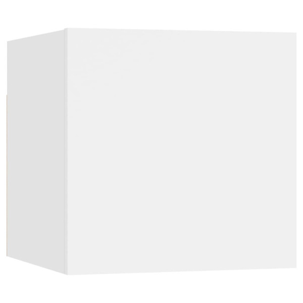 Szafka Nocna Stolik Komoda Biała z Drzwiami Do Sypialni 30,5x30x30 cm 740682