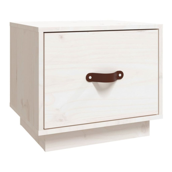 Szafka Nocna Stolik Komoda Biała z Szufladą Do Sypialni 40x34x35 cm 743895