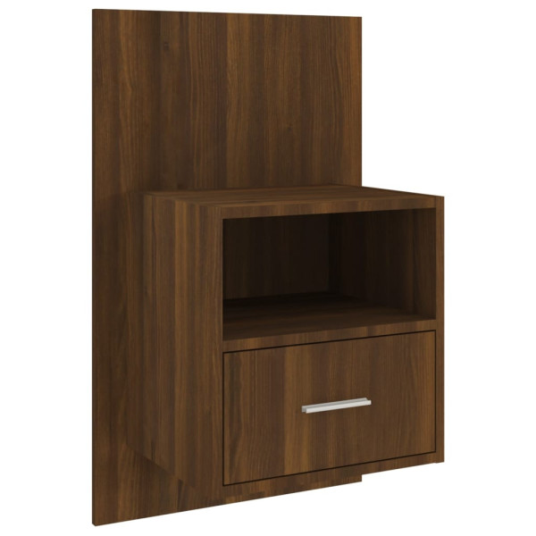 Szafka Nocna Stolik Komoda Brązowa Wisząca Do Sypialni 48,5x32,5x80 cm 741899