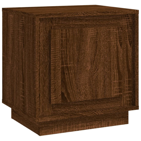 Szafka Nocna Stolik Komoda Brązowa z Drzwiami Do Sypialni 44x35x45 cm 738936