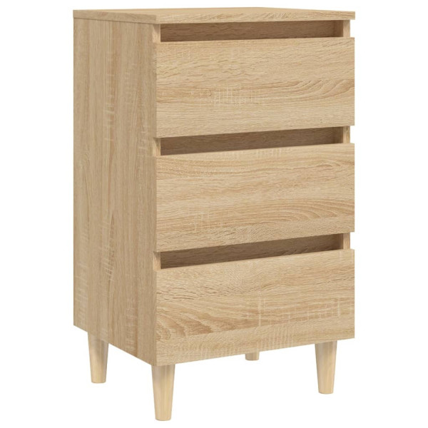 Szafka Nocna Stolik Komoda Brązowa z Szufladą Do Sypialni 40x35x69 cm 738701