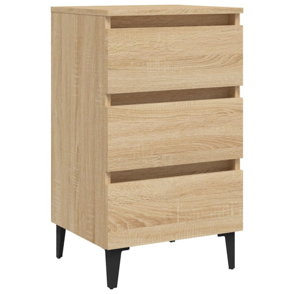 Szafka Nocna Stolik Komoda Brązowa z Szufladą Do Sypialni 40x35x69 cm 738818