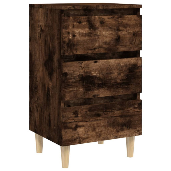 Szafka Nocna Stolik Komoda Brązowa z Szufladą Do Sypialni 40x35x69 cm 738908