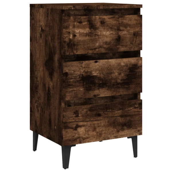 Szafka Nocna Stolik Komoda Brązowa z Szufladą Do Sypialni 40x35x69 cm 738543
