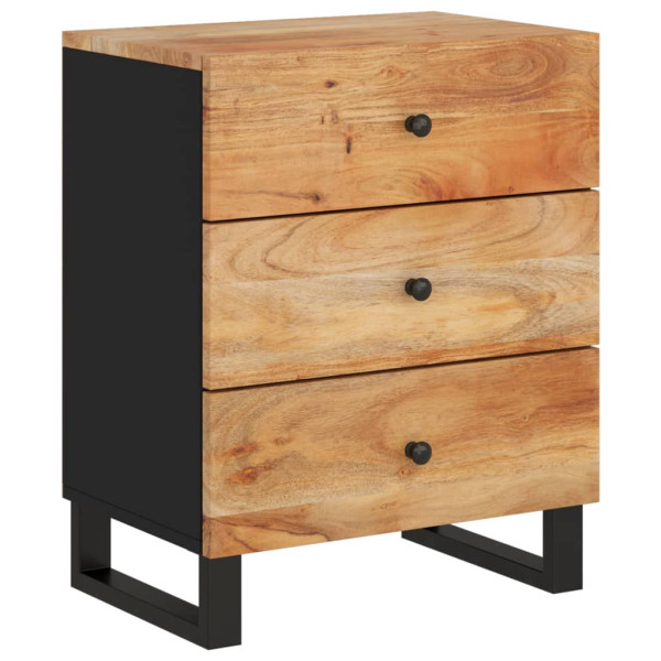 Szafka Nocna Stolik Komoda Brązowa z Szufladą Do Sypialni 50x33x62 cm 738649