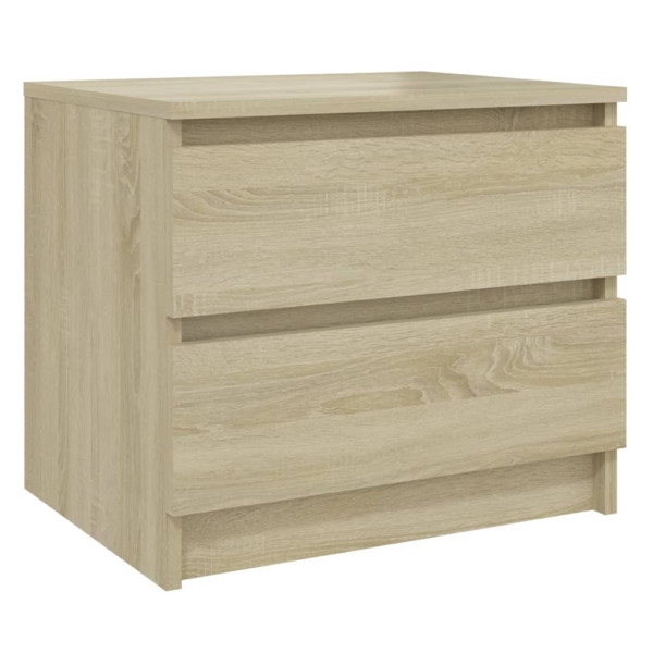 Szafka Nocna Stolik Komoda Brązowa z Szufladą Do Sypialni 50x39x43,5 cm 740647