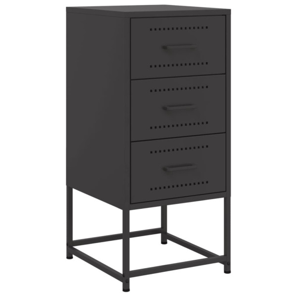 Szafka Nocna Stolik Komoda Czarna Do Sypialni Pokoju Salonu 36x39x78 cm 742098