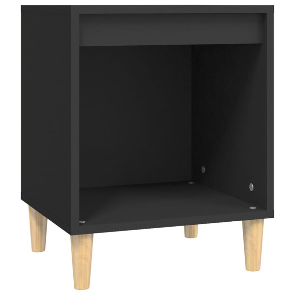 Szafka Nocna Stolik Komoda Czarna Do Sypialni Pokoju Salonu 40x35x50 cm 743867