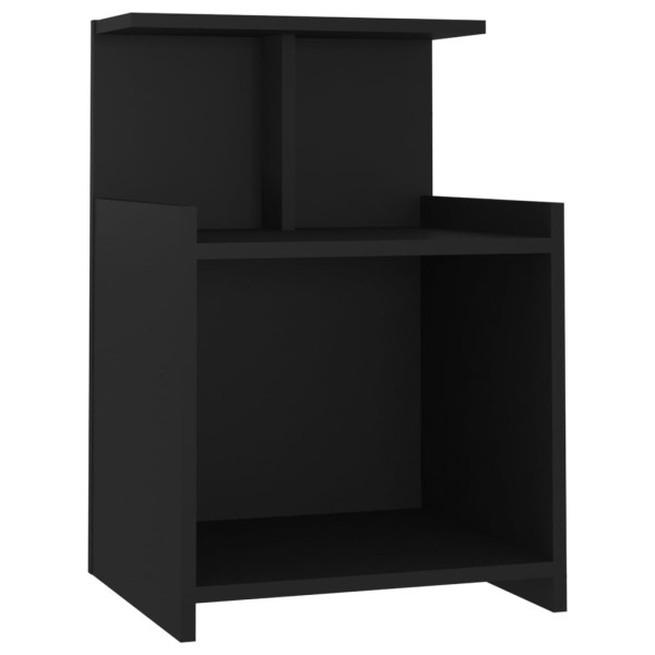 Szafka Nocna Stolik Komoda Czarna Do Sypialni Pokoju Salonu 40x35x60 cm 743207